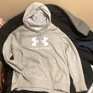 Under armour XL gray with white logo never worn